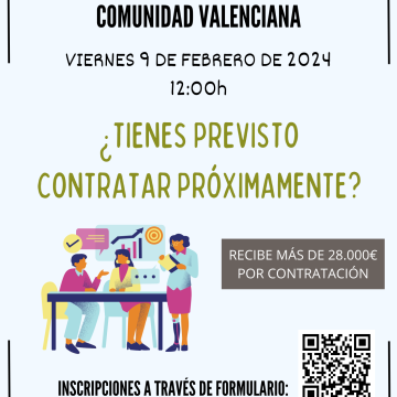 WEBINAR SOBRE LAS AYUDAS DE EMPLEO DE LA COMUNIDAD VALENCIANA